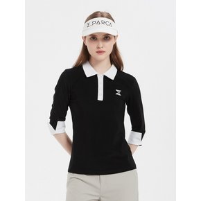 Black Mascara Polo Top