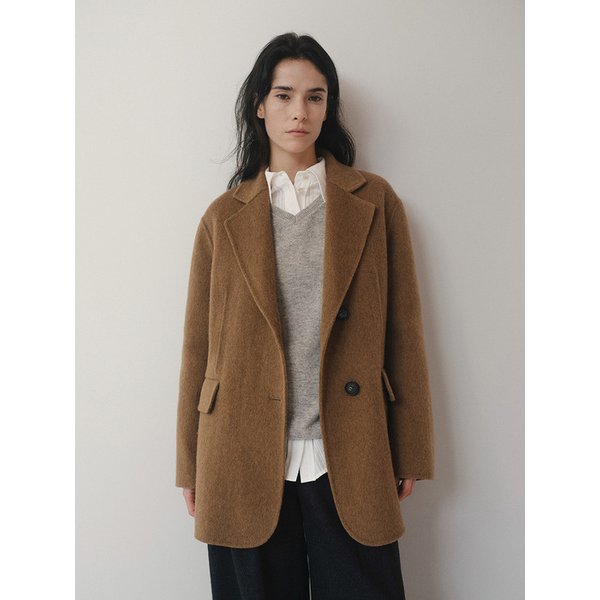 TVF CAMEL HAIR SEMI DOUBLE BLAZER [HAND MADE]_2COLORS