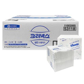 유한킴벌리 크리넥스 프리미엄 냅킨 200매x30팩 한박스