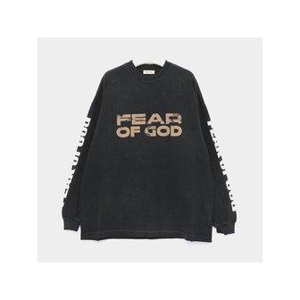 피어오브갓 25FW FOG 크랙 로고 롱슬리브 긴팔 남성 티셔츠 FG25FW10 10402HWJ 001