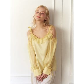 Shoulder Strap Blouse LEMON