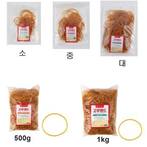 노란고무줄 고무밴드 문구용 소포장 중