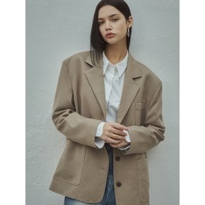 Oversized 3 Button Blazer_CTO104(Beige)