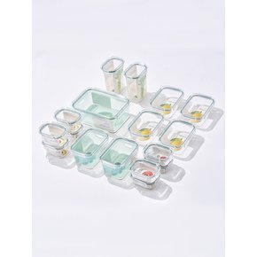 브리앙 풀트라이탄 투명 밀폐 용기 반찬통 24P 풀세트