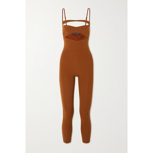 제이넵 아르샤이 Cutout Stretch-knit Jumpsuit 브라운 43769801095765619