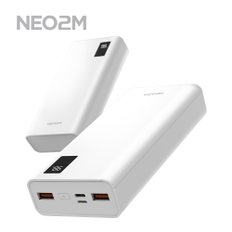 NEO2M 슬림핏 PD 20W 고속 보조배터리 20000 잔량표시 C타입 대용량 보조배터리