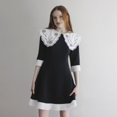 데이지 칼라 드레스 (블랙) Daisy collar dress (Black)