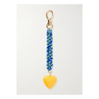 ROXANNE ASSOULIN 록산느 애슐린 더 해피 골드톤 에나멜 코드 백 참 블루 46376663162892673