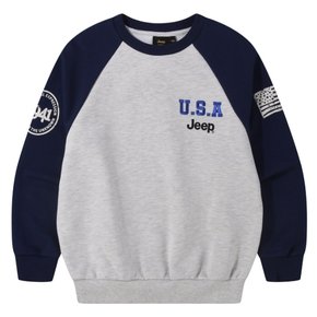 USA 배색 나글란 맨투맨 KR1TSU822 네이비
