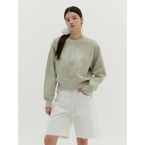 FLOWER ROUND SWEATSHIRT (natural green)