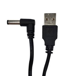 USB to DC 010 5.5x2.1 USB전원케이블 DC5V연결케이블 1.5M ㄱ자형 블랙