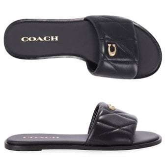 코치 [부산점] 시그니처 로고 CR047 BLK 코치 홀리 샌들 위드 퀼티드