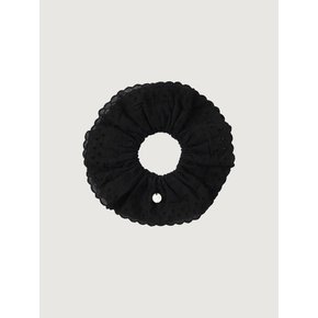 Lace Hair Scrunchie - Black