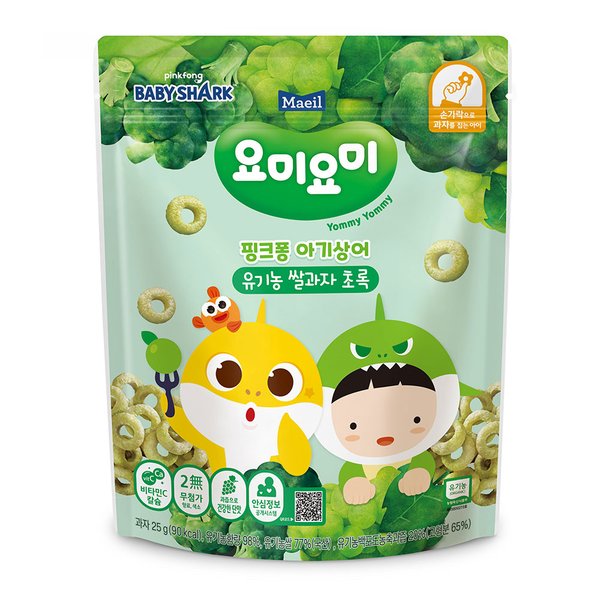 [매일유업]요미요미 유기농쌀과자 초록 2단계 25g
