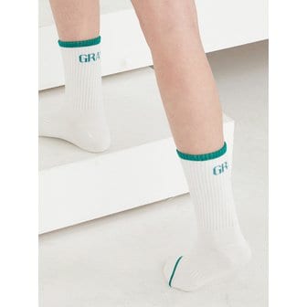 그란데라인 레터링 라인 크루 삭스_5COLOR