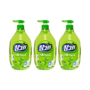 참그린 주방세제 녹차 기름기 뽀드득 용기 1kg x3