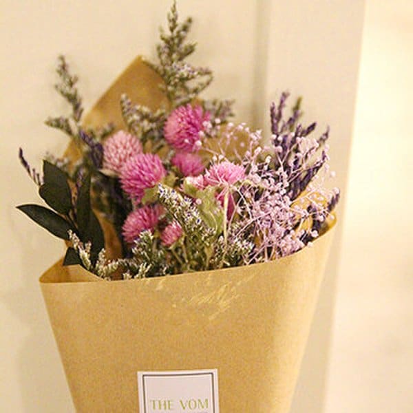 (프리저브드플라워)천일홍미스티블루 미니꽃다발