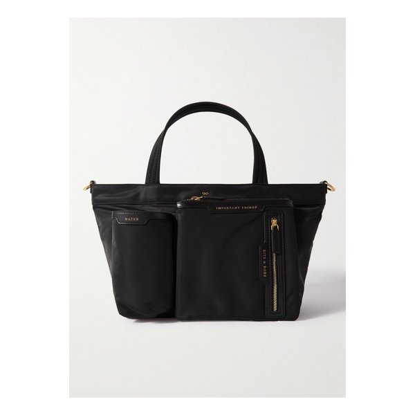 가죽 트리밍 토트 백 블랙 1647597336931393