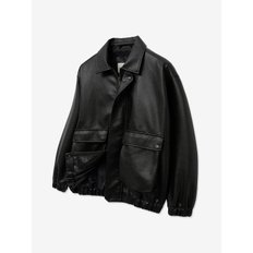 9171 NATURAL WASHED LEATHER BLOUSON_BLACK