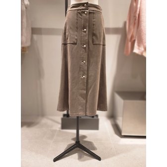 시슬리 [여주점] 유니 스웨이드 버튼 업 스커트(SASK10441)