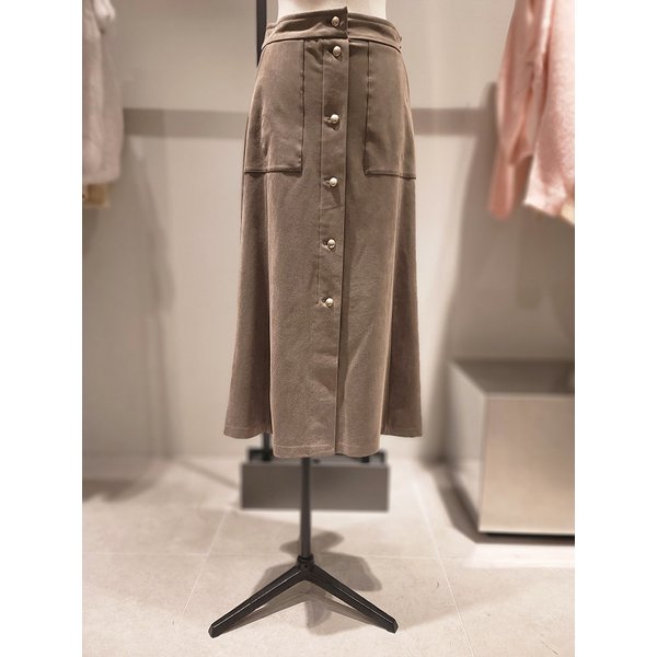 [여주점] 유니 스웨이드 버튼 업 스커트(SASK10441)