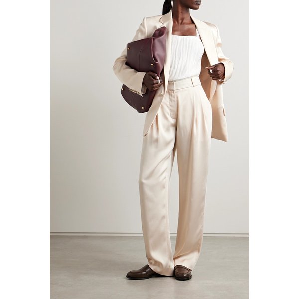 핀 플리츠 크레이프 와이드 팬츠 1647597326204125