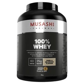 Musashi 무사시 100% 웨이 프로틴 WHEY 바닐라 2KG