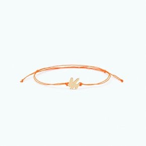 비타민 Gold 실팔찌 Neon Orange Bunny (14K)