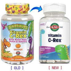 칼 다이노소어스 어린이 비타민 C-렉스 오렌지맛 츄어블 100정 KAL Dinosaurs Vitamin C-Rex