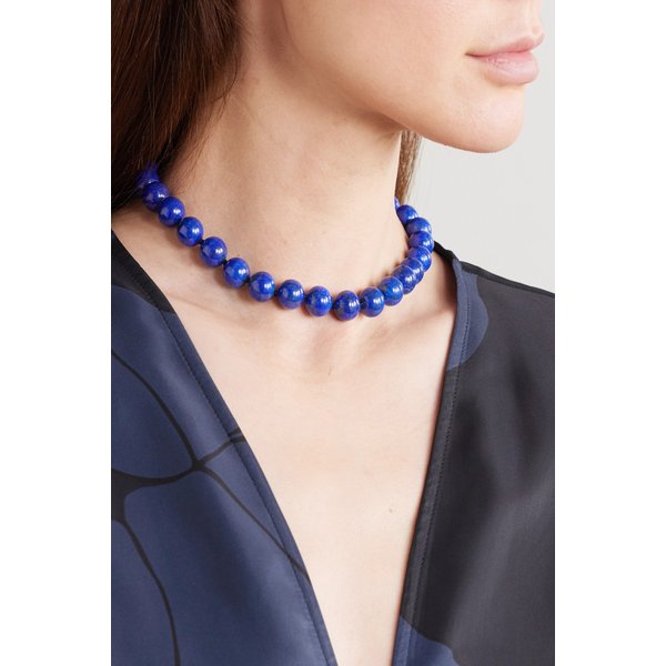 에브리데이 부울 실버 코르드 라피스 라줄리 목걸이 46376663162958533