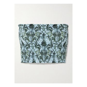 페이스풀더브랜드 페이스풀 엘리사 셔링 프린트  비키니 탑 블루 1647597352524140