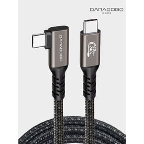 USB4 ㄱ자 고속충전케이블 C타입 썬더볼트4 50cm