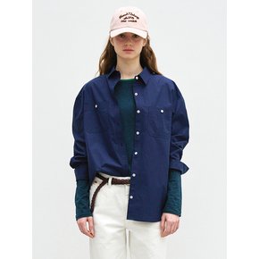 OVERSIZED POCKET SHIRTS - NAVY