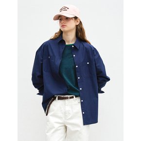 OVERSIZED POCKET SHIRTS - NAVY