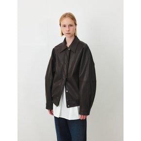 TFF OVERSIZED FAUX LEATHER BLOUSON_2COLORS