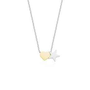 heart with star necklace