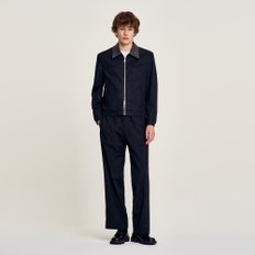 [SANDRO HOMME] 레더 칼라 블루종 자켓 SH25M5MRJ0299