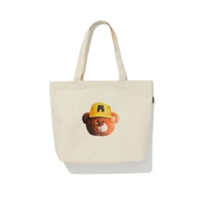 BEAR PRINT ECO BAG BEIGE