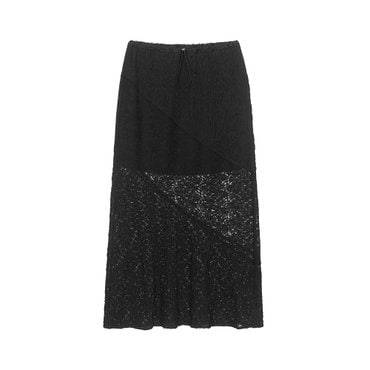 레이브 Lace Long Skirt in Black VW4SS127-10