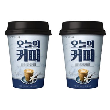  빙그레 오늘의커피 바닐라라떼 250ml x 10개