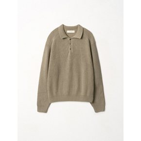 Ridge Collar Knit_Beige