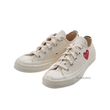 꼼데가르송 FW24 공용 로고 로우탑 스니커즈 AZ K128 001 WHITE
