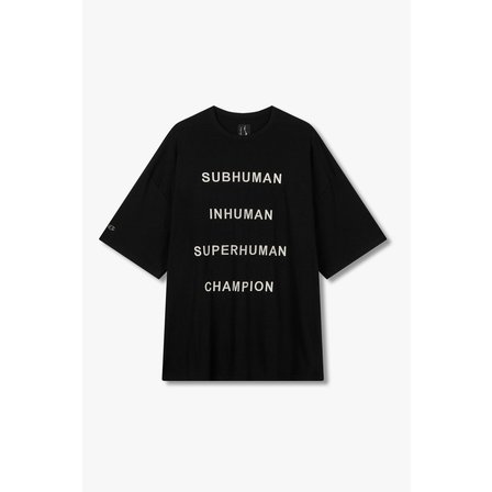 릭오웬스 [MEN] [CHAMPION] 레터링 자수 오버 핏 티셔츠 RO15106402000