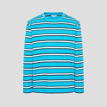 빈폴 [신상40%OFF][빈폴] 스트라이프 라운드 티셔츠  블루 (BC5241C33P)