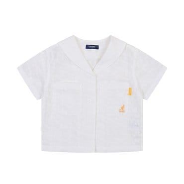 캉골키즈 캡슐 아일렛 블라우스 RB 2334 화이트