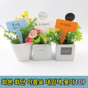 튼튼한 식물 화단 꽃 화분 라벨 네임택 이름표 10P