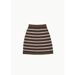 르네상스르네상스 26SS Marla Skirt Knit, Stripe Brown