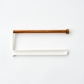 마이키친 다크우드핸들 선반키친타올걸이 세로형