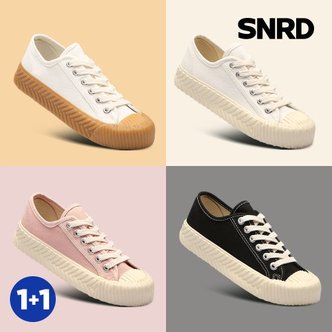 SNRD [비밀특가] [SNRD]1+1 트렌디한 러블리 캔버스 남녀공용 커플 스니커즈 쿠키스니커즈