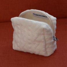 Soft Cotton Cable Pouch (Cream)